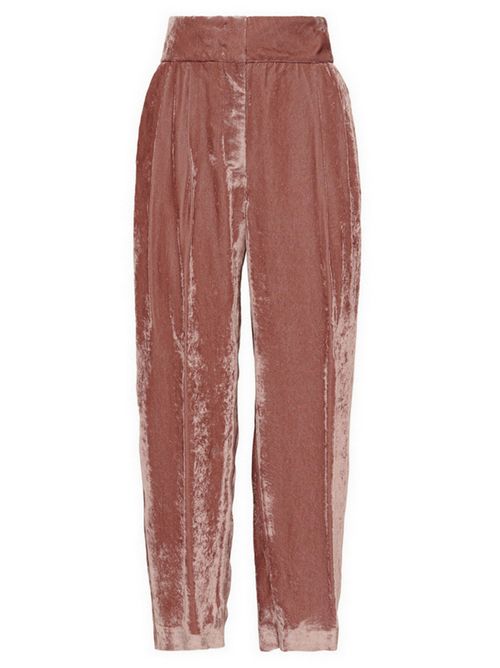 Pantalone donna rosa antico in velluto Fabiana Filippi | PAD223F258H7702184